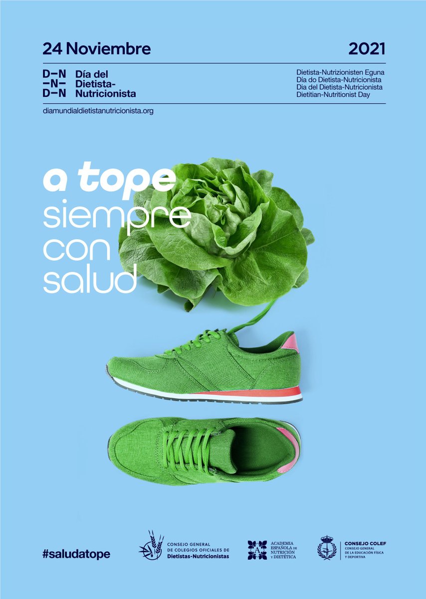 Celebramos el Día del Dietista-Nutricionista en España y el <a href="/cgcodn_oficial/">Consejo General Colegios Oficiales D-N</a> lanzamos junto al @colef y la <a href="/aedninforma/">La Academia</a> la campaña “A tope siempre con salud”, sobre la importancia de combinar la actividad física con una alimentación adecuada para gozar de buena salud.

#saludatope
