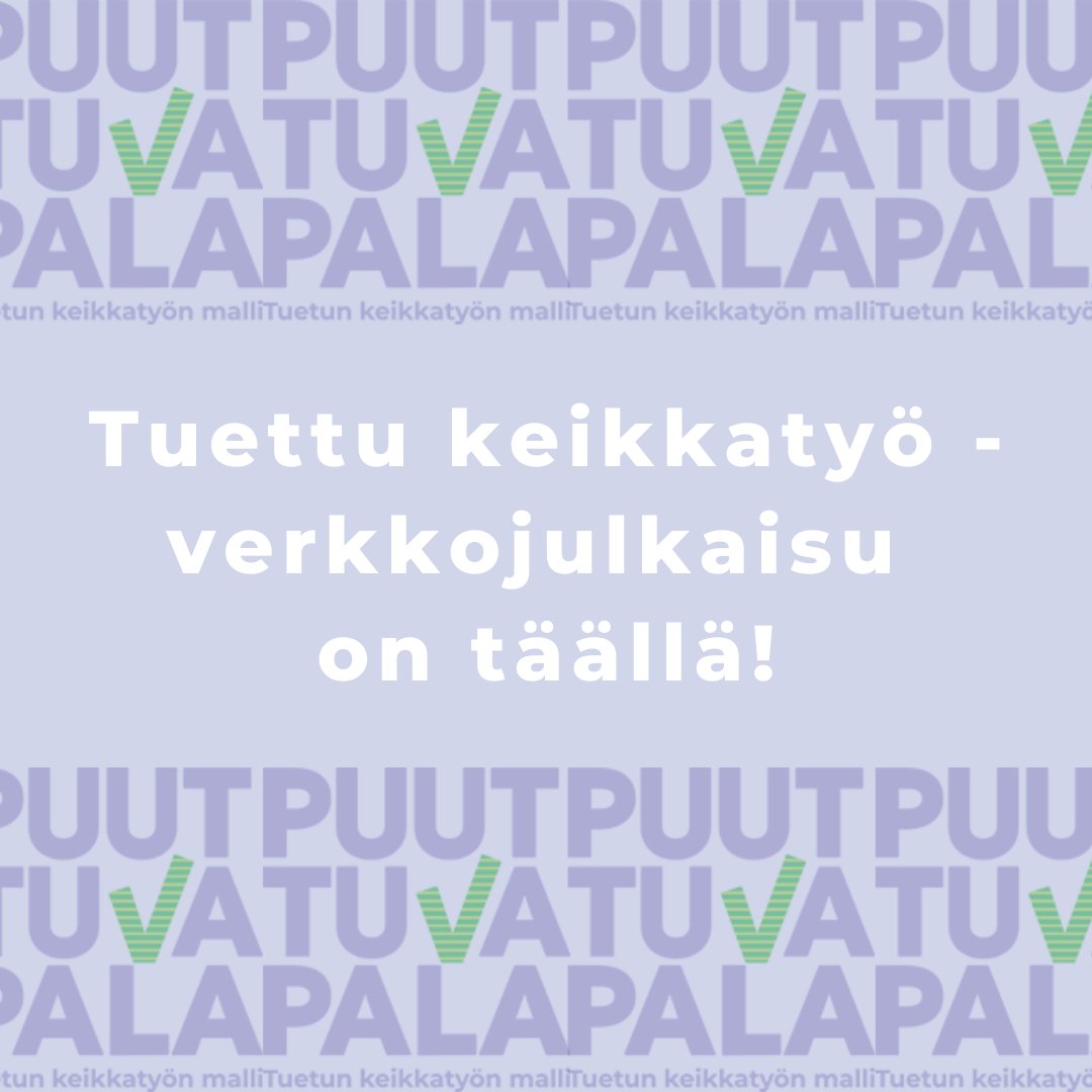 Verkkojulkaisuamme juhlittiin eilen. 
Tutustu ja jaa eteenpäin: 
tuettukeikkatyo.metropolia.fi

#tuettukeikkatyö #puuttuvapalahanke #työelämä #ESR #STEA #ESKOTry #metropoliaammattikorkeakoulu