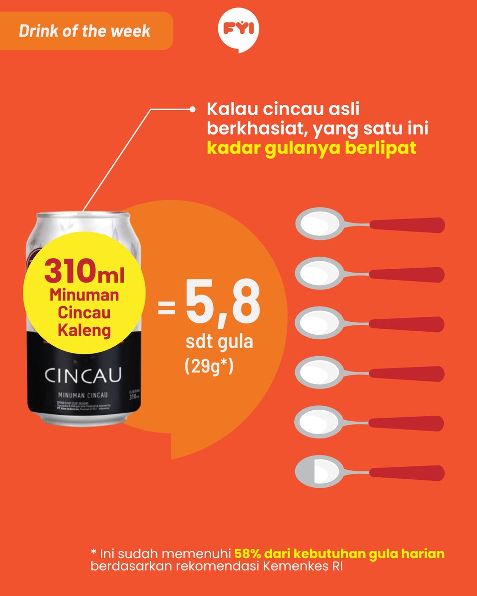 FYIndonesians's tweet photo. Namanya cincau, tapi kok gulanya nggak cincai ya? 🤔

Cincau memang banyak manfaatnya, tapi tetap olahan yang asli lebih mancaiii (eh.. mantap) sehatnya!

#CekLabel #AkuManisMinumankuJangan https://t.co/wB8YmkNG6X