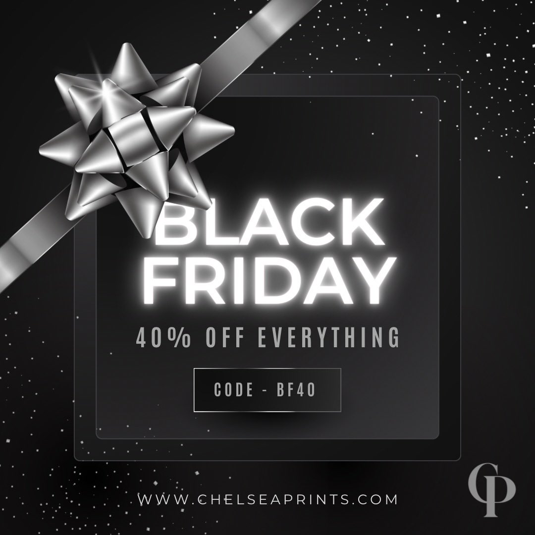 Chelsea_Prints's tweet photo. ⚠️⚠️ Our BIGGEST Black Friday Deal !! 40% off ALL prints ( including sale) Use code BF40 . https://t.co/lue7FDpNJ3 ⚠️⚠️ https://t.co/LmOg250jOg