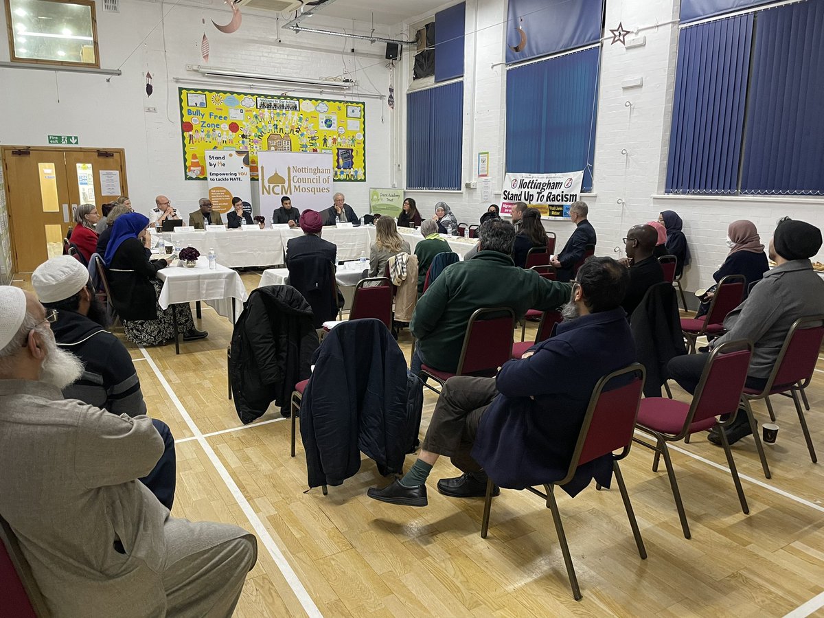 nottsprincess's tweet photo. As part of Islamophobia Awareness Month, victims of hate crime spoke openly about the impact it had in them & how authorities could have done more. Good to hear that further meetings will be held to improve practices and solutions #nottspolice #communityinc #greenacadamytrust https://t.co/vclk15aiS9