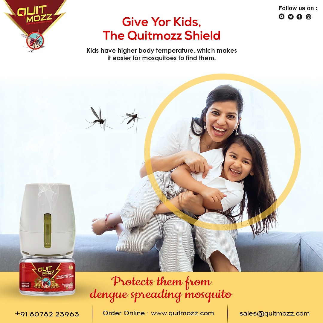 LabsSouthern's tweet photo. Protect your little ones from mosquito bites using the most non allergic and kids-friendly mosquito repellent - QUITMOZZ. Your children's health matter to us the most.
 #mosquitoagarbatti #businessowner #smallbusinessowner #distributorship #superstockist #quitmozzselfiechallenge https://t.co/TquXi5NPG7