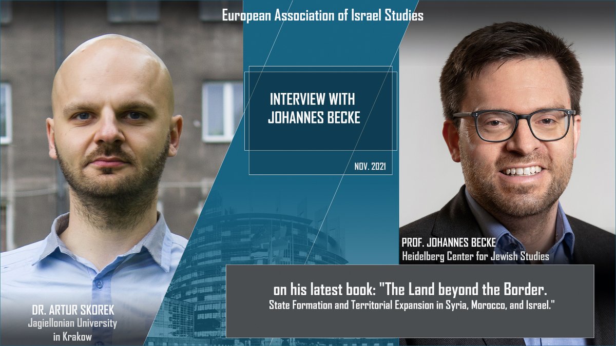 infoeais's tweet photo. 🎤Click below for a new part of our interview series on 🇮🇱#Israel &amp; Jewish Studies.

This time Prof. Johannes Becke from the Heidelberg Center for Jewish Studies is interviewed by Artur Skorek and talks about his new book 'The Land beyond the Border'.

👉https://t.co/MzpWkftJ0K https://t.co/pO5Yk2nlQD