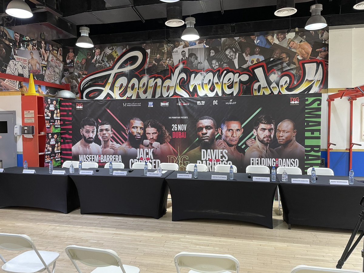 seddiqiboxing's tweet photo. Undercard press conference ready π
#D4GFightNight #Boxing #DubaiBoxing #Round10Boxing #TheSpace #UAEBoxing https://t.co/W4iEEEXmmx
