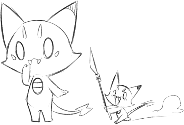 Kobold Fez who found a pointy stick for her knife 