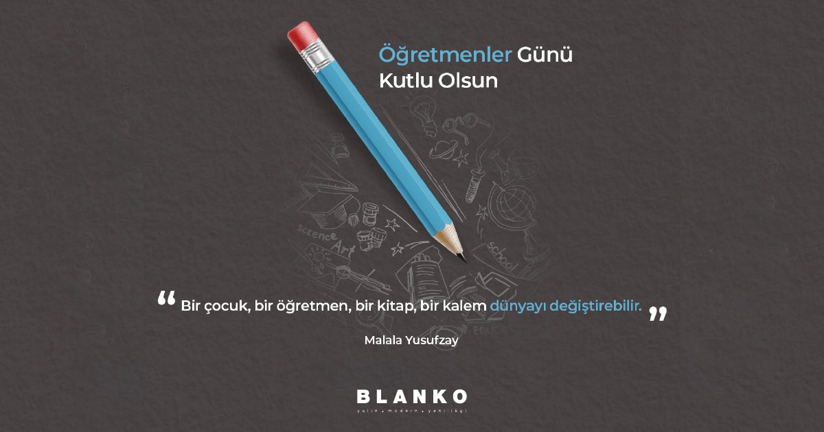 blankoajans's tweet photo. Başta Ulu Önder Mustafa Kemal Atatürk olmak üzere bizleri aydınlık yarınlara hazırlayan tüm öğretmenlerimizin Öğretmenler Günü kutlu olsun!

#24Kasım
#ÖğretmenlerGünü
#MustafaKemalAtatürk https://t.co/5SvoVANuqG