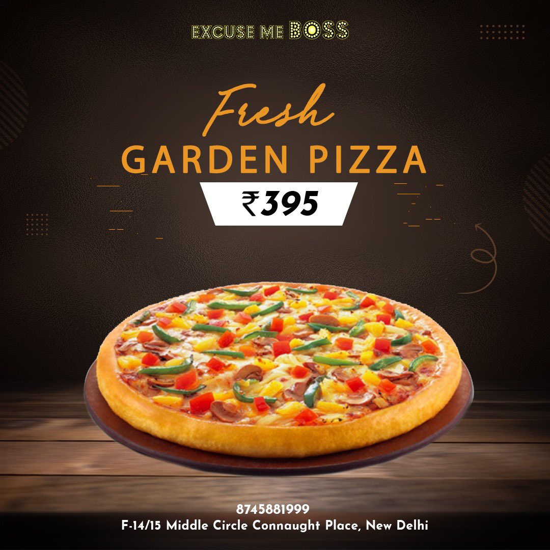 In an ode to all cheese lovers in our Pizza Fam, enjoy our Fresh Garden Pizza only at ₹395/- . .