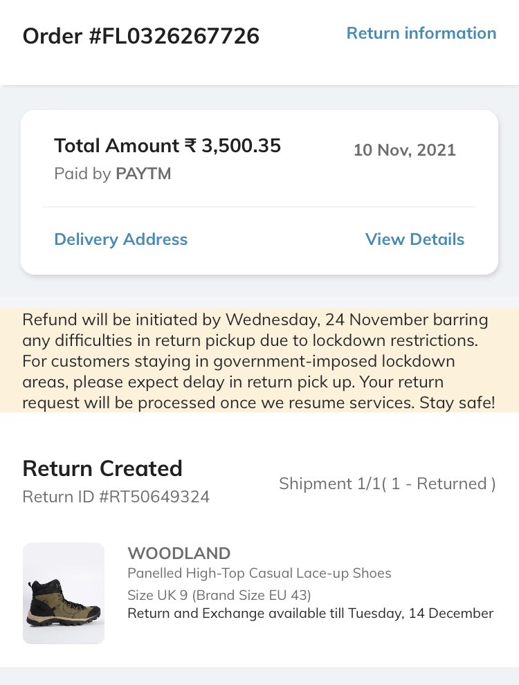 amishasinghhh's tweet photo. @AJIOLife What a terrible experience @AJIOLife My return has been picked up and I should have gotten my refund by 24th November (today). But as expected its STILL not done and your incompetent Customer Care is giving me stupid excuses. This is ENOUGH now, I want my refund. https://t.co/gpED9M2hz3