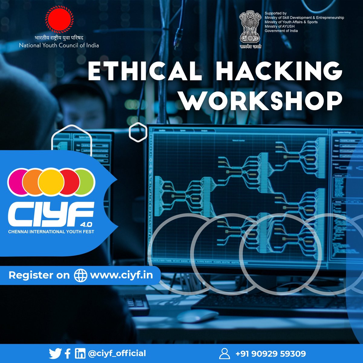 ciyf_official's tweet photo. Grab your opportunity !!!! Don't miss !!!

Register now in our website : https://t.co/qpkrDRelzW

#ciyf2021 #ciyf #chennai #international #youth #fest #workshop #ethicalhacking #ethicalhacker #ethical #ethicalhackingworkshop @Nyci4india https://t.co/YJGZiAiSJv