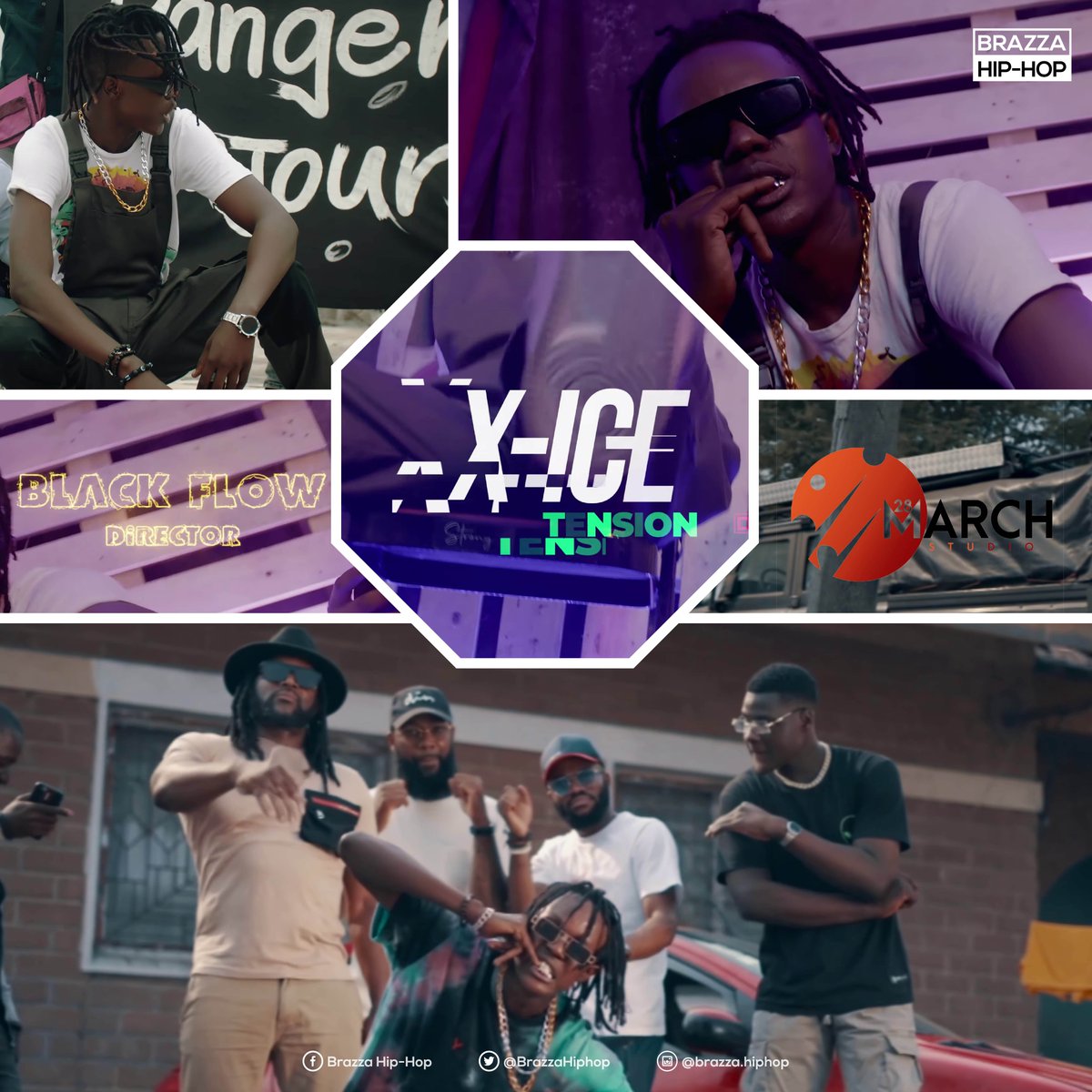 BrazzaHiphop's tweet photo. "Tension" le nouveau clip de #XIce est en ligne. Vous l'avez suivi ?
Il est dispo ici ► https://t.co/UDWA9ffU2Z
#BrazzaHipHop https://t.co/Le3GC2xTN7