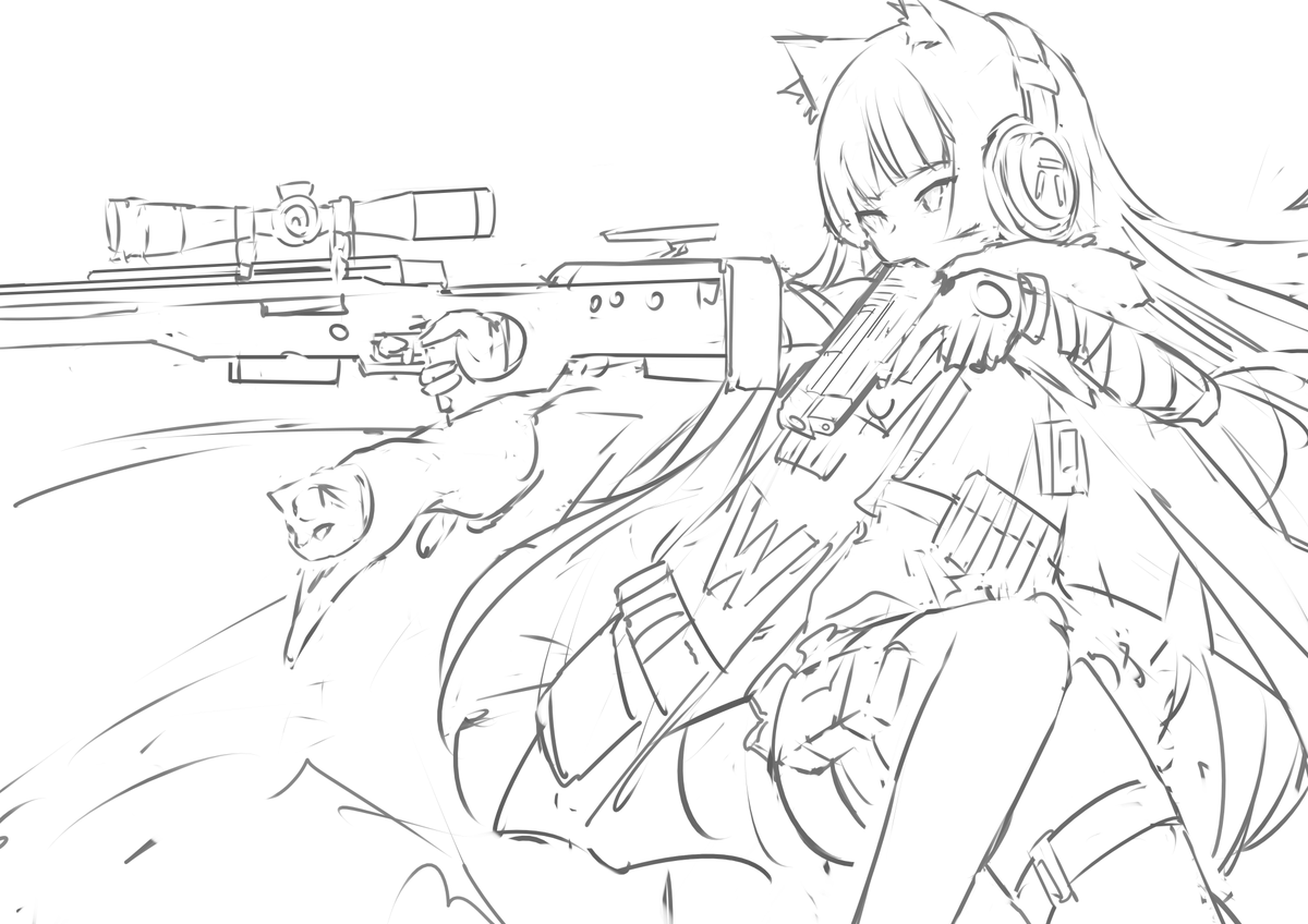 反撃 -ラフ
久しぶりのAWPちゃん😇 