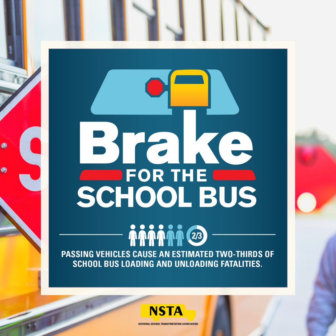 nstayellowbuses's tweet photo. The holiday season is a busy time of year, which means you may be more distracted than usual while driving. Take a pledge to brake for the school bus and share this post. #schoolbussafety #yellowbuses #yellowschoolbus https://t.co/KpL9Bsd8jN