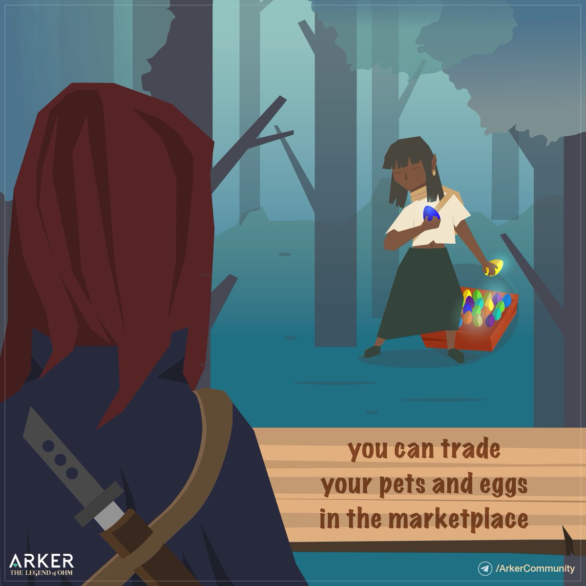ArkerCommunity's tweet photo. 🐣🐣 Pets are really hard to breed, so you will need both, ARKER and FoA to make this process happen. 

After that you can trade your pets and eggs in the marketplace! 🚀🚀

#PlayToEarn #Arker #CryptoGaming #BSC https://t.co/bcHi0SoCKe