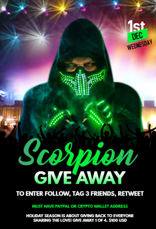 Holiday season giveaway 1 of 4 for USD $100 
Enjoy Christmas dinner &amp; drinks on me! each week till Xmas I'll be giving away $100 USD

⬇️TO ENTER⬇️
🔥Follow this account.
🥳Tag 3 friends.
👍 Retweet this post.

🍺 Must have PayPal or crypto wallet. 
✅Winner 1 drawn 1st December