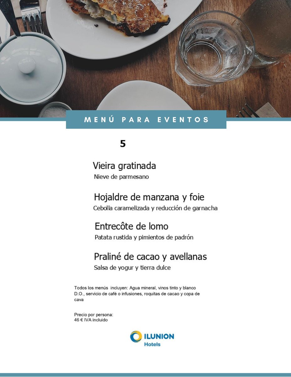 LaKedadaBilbao's tweet photo. MENÚ 5
¿Todavía no te has decidido dónde celebrar las #comidas o #cenas navideñas?
En el restaurante del @Ilunionhotels Bilbao, ofertamos  menús para todos los gustos.👌
No esperes más y reserva tu día y menú con nosotr@s.
RESERVA YA EN: 944 41 31 00
O a través de las rrss📩 https://t.co/Vw99T1ieOA