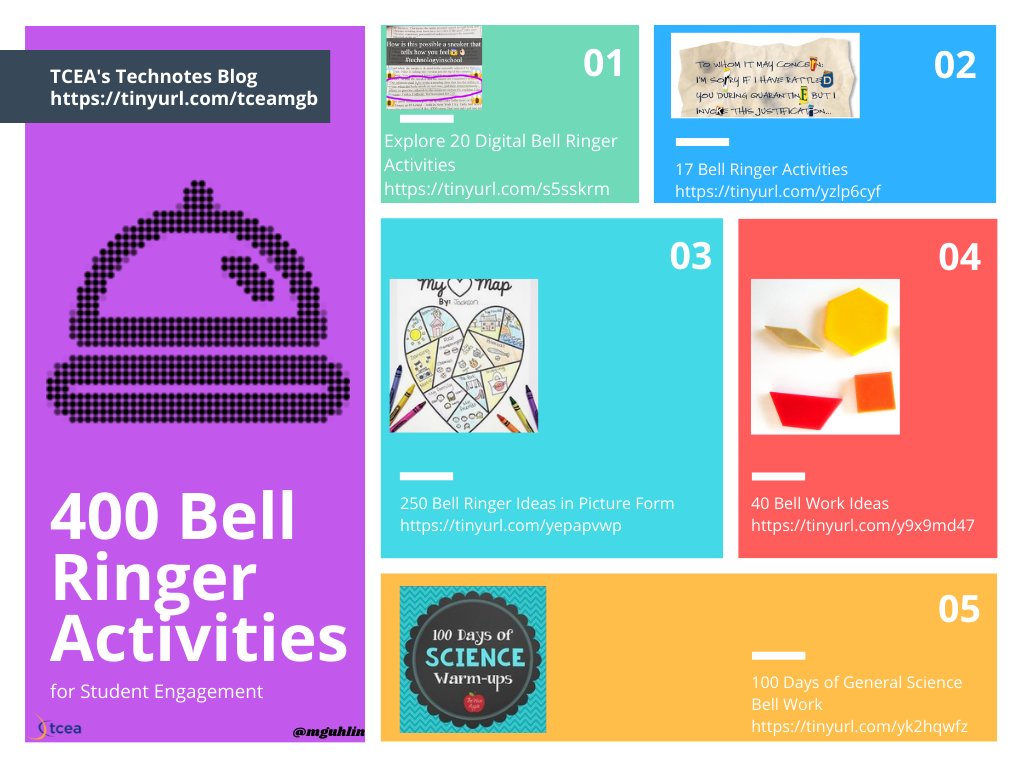 TCEA's tweet photo. Make bell ringers more brain-based to help with retention and engagement. You’ll find a wealth of resources to ensure success 👇🏽👇🏽

https://t.co/BrPrxMI95I @mguhlin
#teaching #edchat #teachertwitter #edleaders https://t.co/LB3wtICMKF