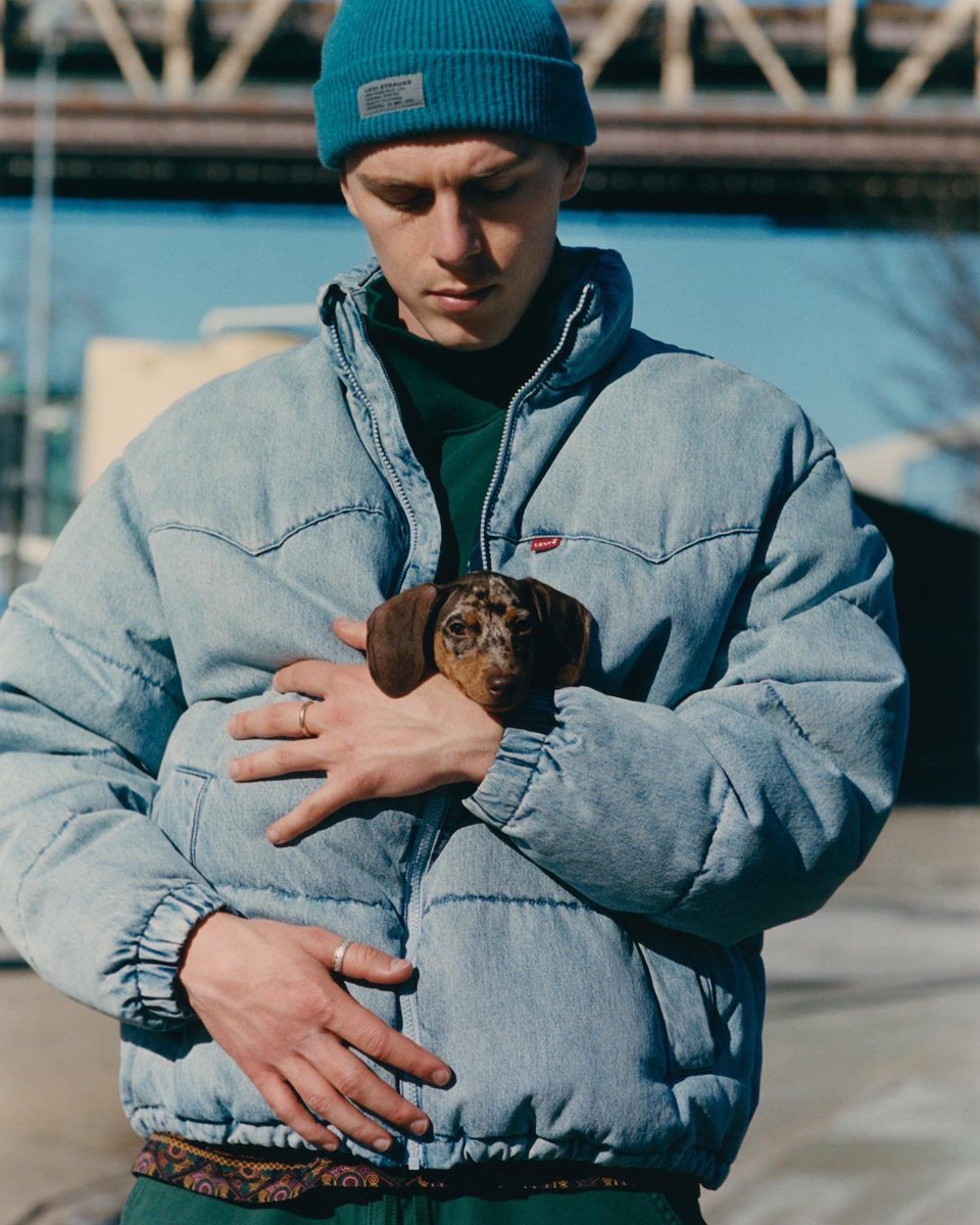 一目でLevi's®と分かる、アーキュエットヨークのシンプルなダウン