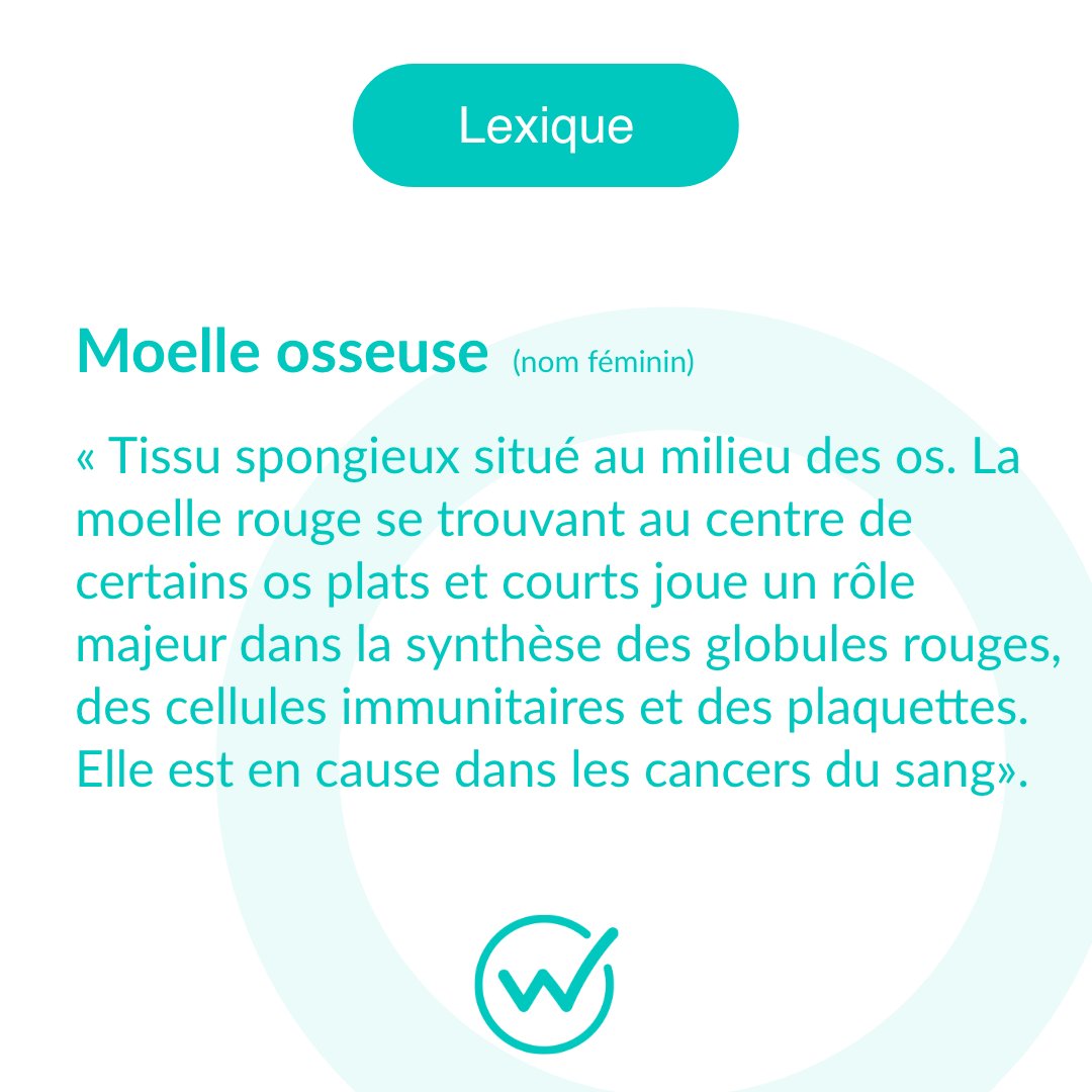 FrWeasyo's tweet photo. #Lexique 🤓
💉 La greffe de moelle osseuse est une indication thérapeutique pour 80% des pathologies graves du sang. https://t.co/2gDBd84BBj