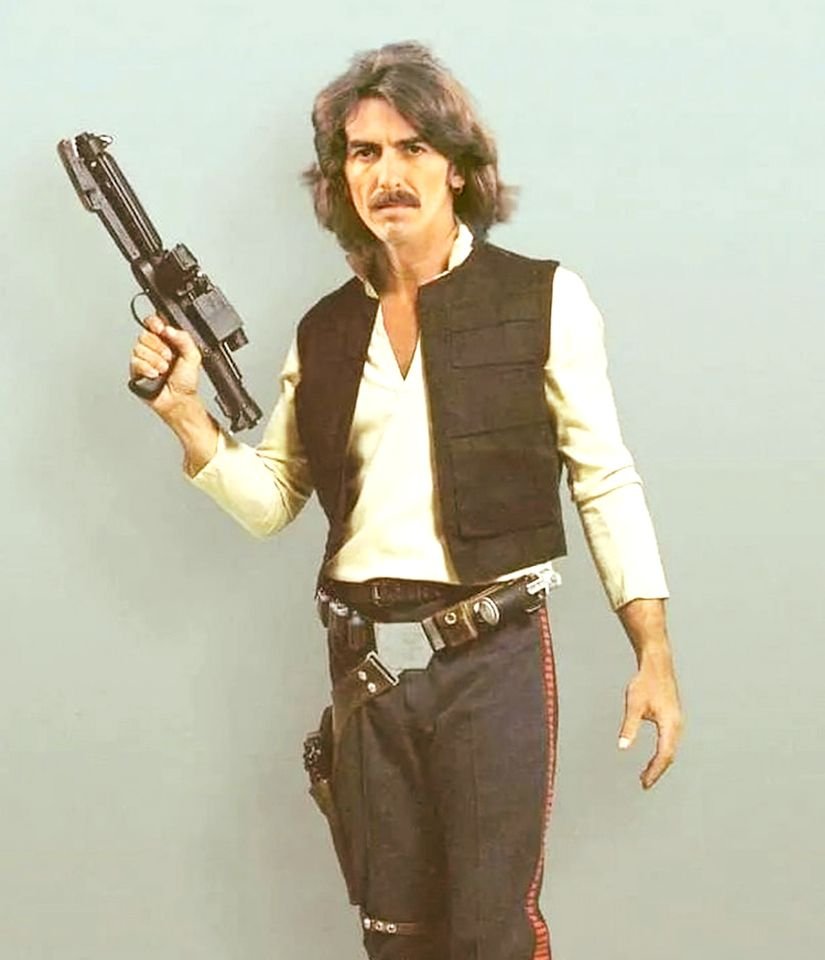 MarkHamill's tweet photo. TOMORROW: #TheBeatlesGetBack  on @disneyplus 

#GeorgeHarrisonFord &amp; #TheInnerLight_sabers https://t.co/6cGOUwZUay