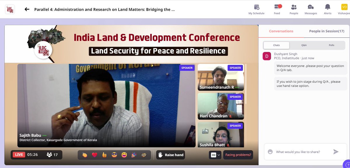 Sajith Babu,Former District Collector of Kasargod, says,'There is no law in India or any state that says that somebody is the owner of the land,' while highlighting the issues in #land #administration in India in the session-'Administration and Research on Land Matters'
#ILDC2021