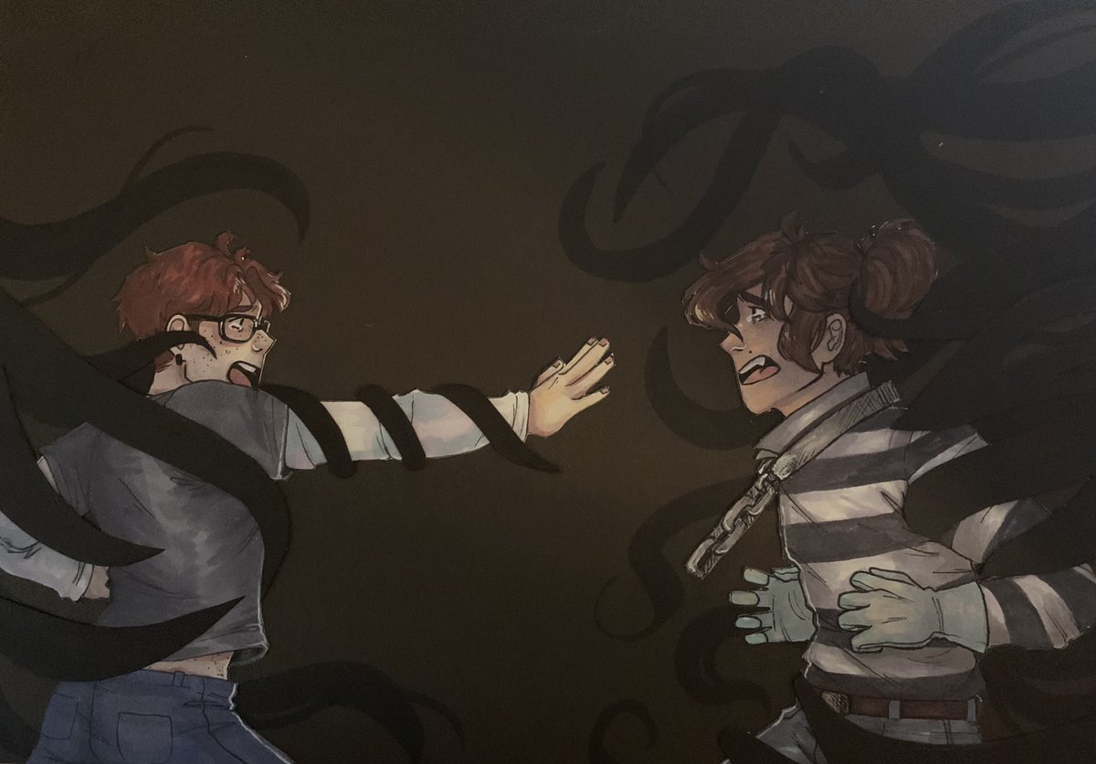 serpentkisser's tweet photo. [LATE] #luckybreakweek Day 7: Meet me in the future. One day they’ll be reunited and be in the light again #IdentityV #identityVイラスト #luckybreak #lucabalsa #luckyguy https://t.co/ybT3fg5dZZ