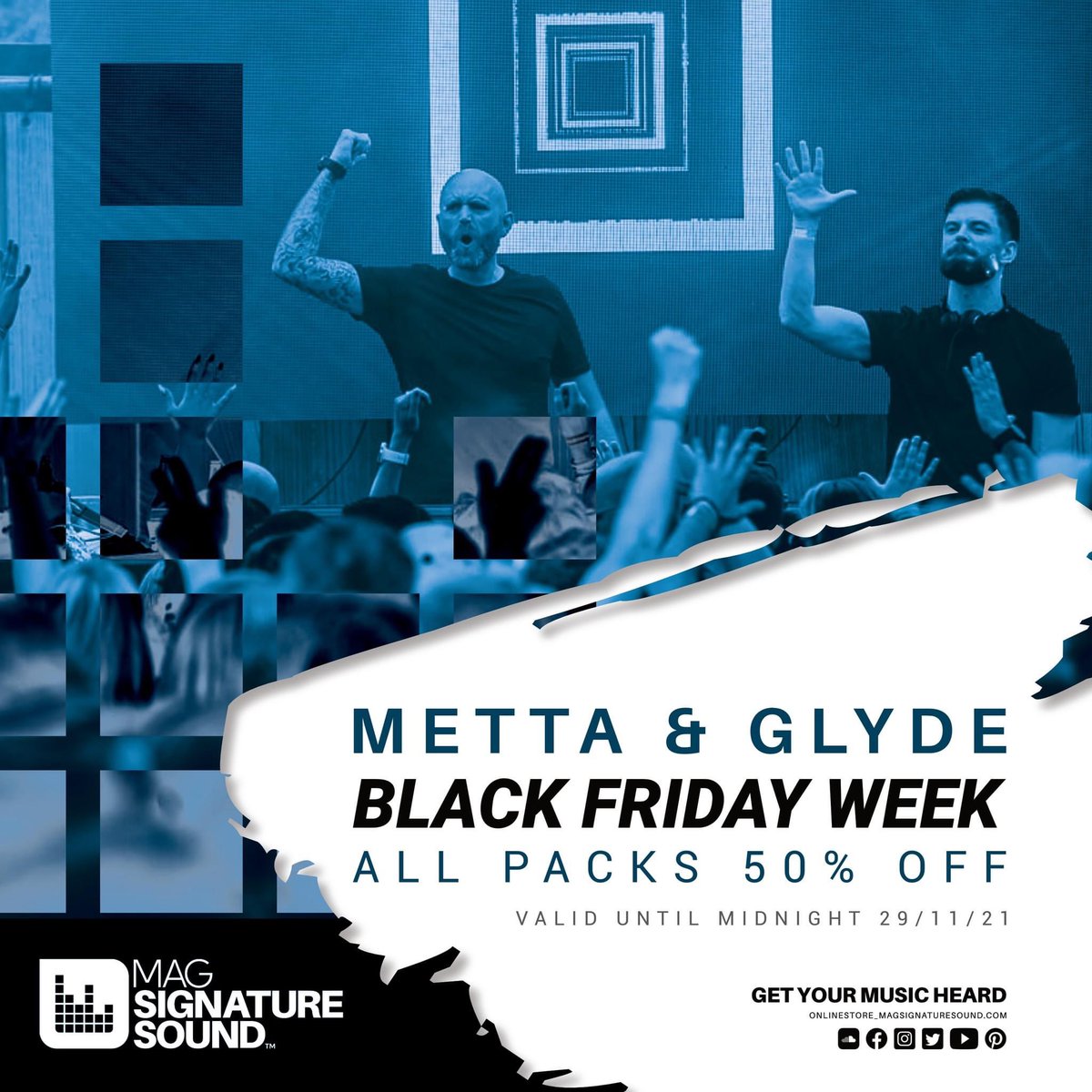 BLACK FRIDAY WEEK IS HERE!!! ALL PACKS 50% OFF 🔥🎹🔥 Including all Metta & Glyde Sample Packs, MIDI Packs, Templates, Tutorials & more!!! Valid until midnight 29/11/21 magsignaturesound.com