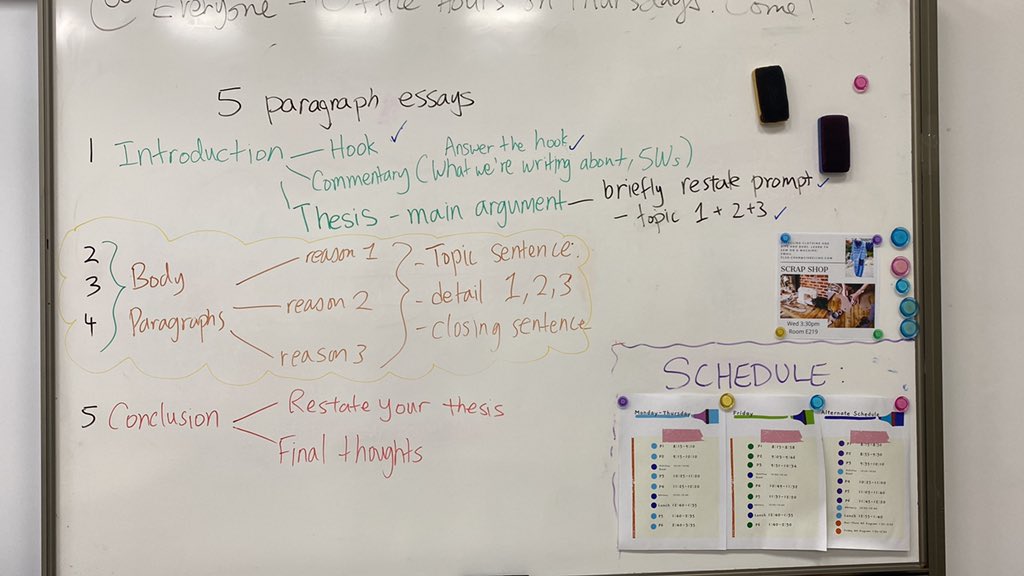 MsChanEDU's tweet photo. We used a cooperative learning structure called #numberedheadstogether today to restate thesis statements in our conclusions. Writing 5paragraph essays is EASY when you have 4 brains! #myCISB https://t.co/Y2ImlT1xen