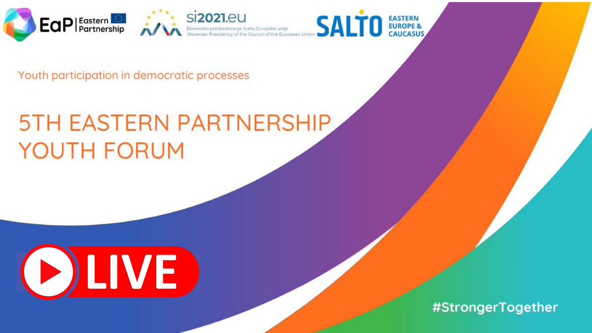 euneighbours's tweet photo. 🙋♀️ Join Day 2 of the 5th #EaPYouth Forum 🔴 LIVE! In today's agenda, we will discuss the role of youth in upholding European values and democracy ➡️ https://t.co/ZLxS8Z12CO https://t.co/HkFDf57RYU