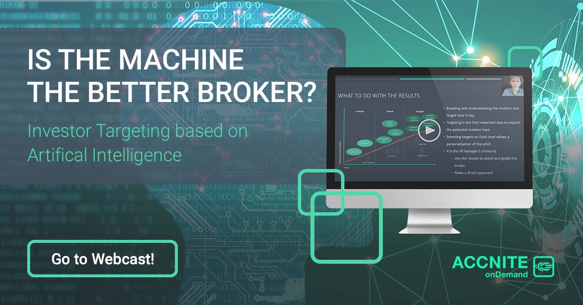 ACCNITEonDemand's tweet photo. How does a recommender system work and how can it be used to improve results in identifying target investors. Find the answers in a 15 minute webcast unboxing AI for investor targeting. https://t.co/23LhgQSNzq
#investortargeting #investoraccess  #investorrelationscrm https://t.co/3p332bDKJv