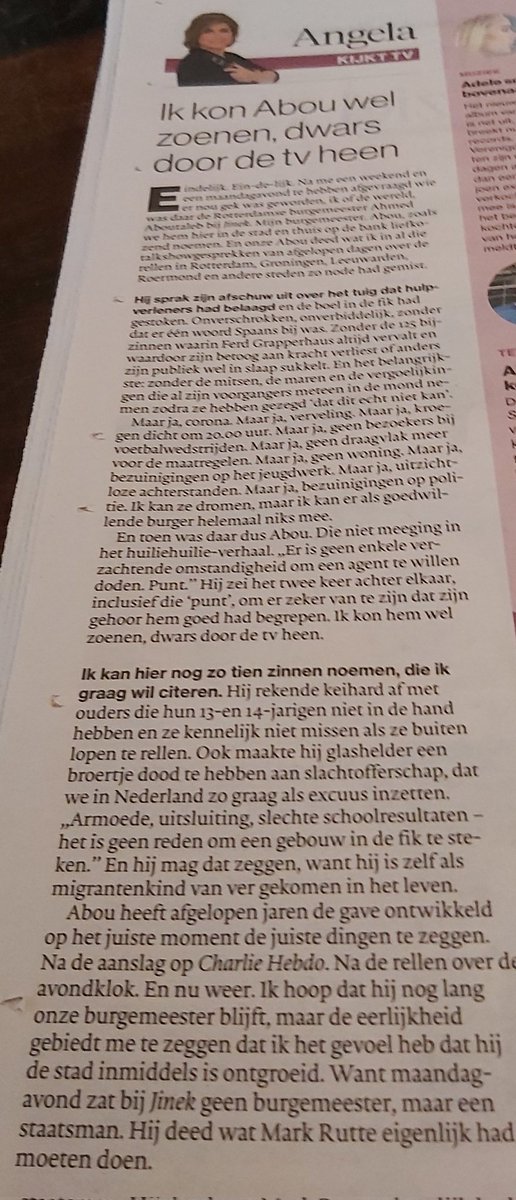 ManjaVerbeek's tweet photo. Wat is hier nog op aan te vullen..... zulke volkomen juiste woorden van de burgemeester van Rotterdam, #Aboutaleb https://t.co/3HFSpxOtKv