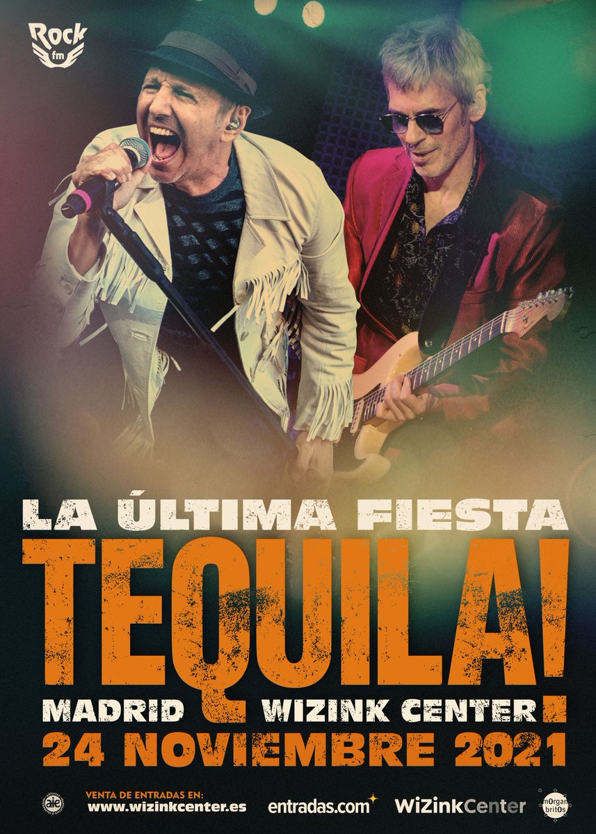 ¡Hoy es el día de la gran fiesta de <a href="/Tequila_rockOfi/">Tequila! rock</a> !
Si vienes, recuerda localizar el acceso recomendado a tu entrada, y los horarios estimados:

Apertura- 20:00h
Comienzo- 21:30h