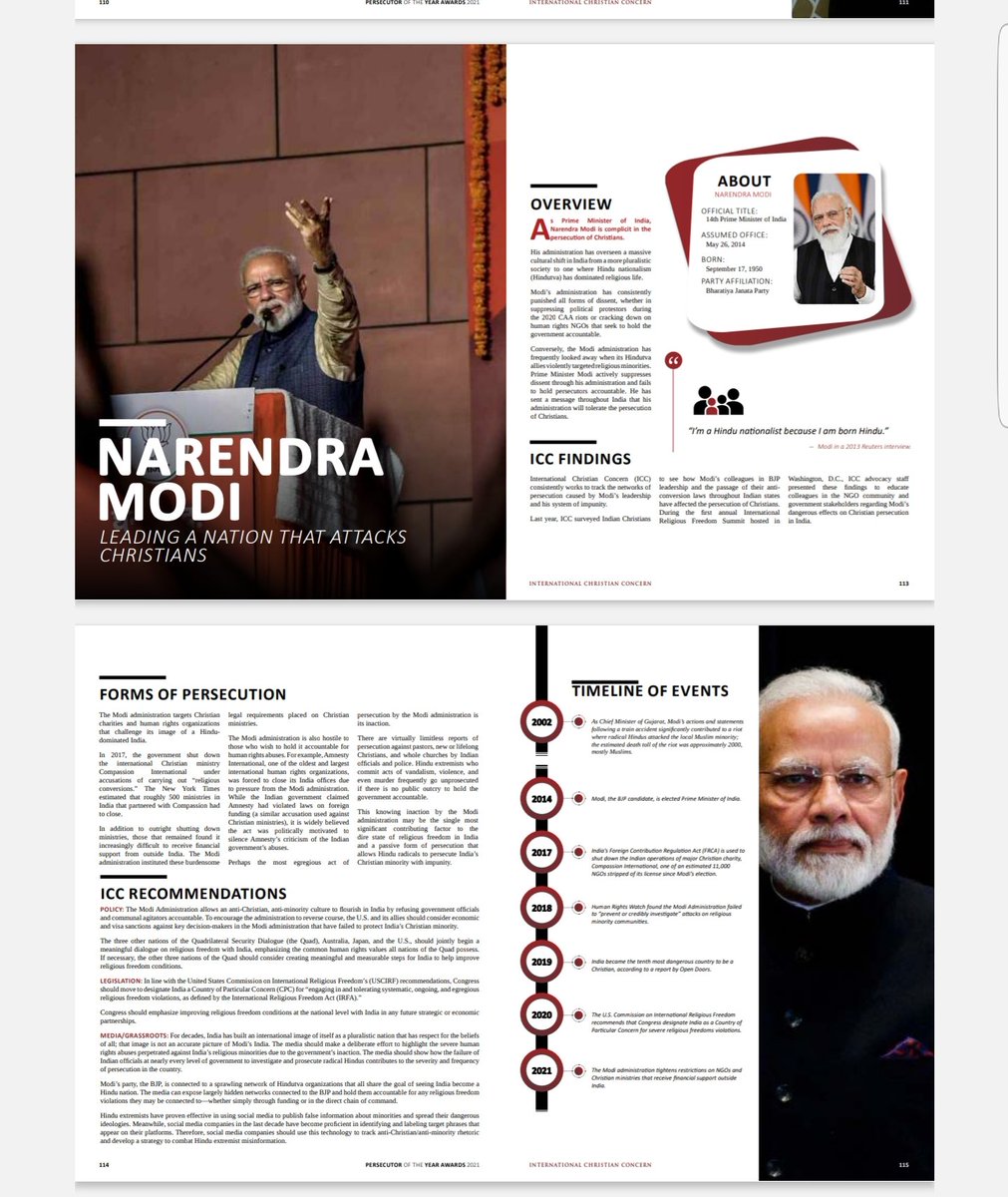 Stairwa78009667's tweet photo. International Christian Concern report is out 
Modi and Yogi Adityanath, to no ones surprise are listed as  persecutors with strong worded corrective recommendations
 @potus @ABlinken please stop supporting human rights abuser 
Download full report here  
https://t.co/lg2wjlUgRa https://t.co/Y1zc4wQZXu