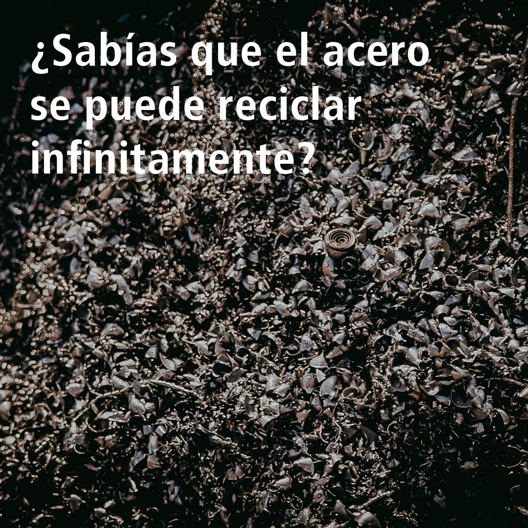 Uno de los #SteelFacts que quizás no sabías es que el acero es un material reciclable infinitas veces, siendo perfecto para un modelo de #industriacircular ♻️ Permite reducir la generación de residuos y el consumo de materias primas.