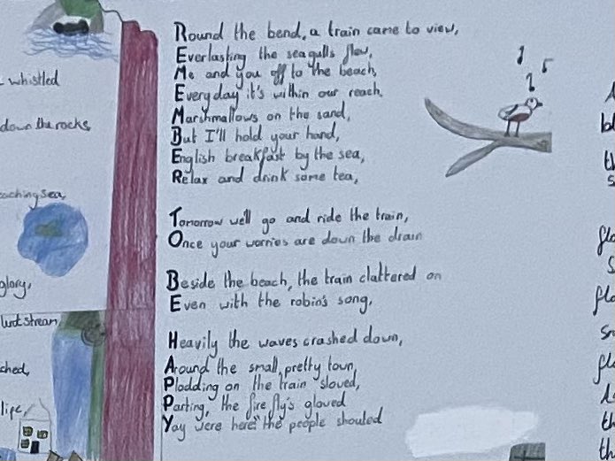 HomeEmmatucker's tweet photo. Getting the train to work today for a change - cheered up by the station art - particularly like #remembertobehappy - lovely start to a busy day https://t.co/VHTXvYm7l3