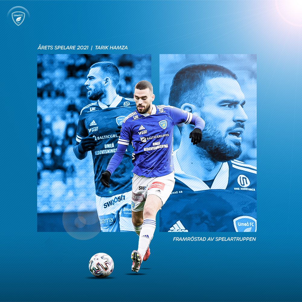 UmeaFC's tweet photo. 𝙎𝙥𝙚𝙡𝙖𝙧𝙩𝙧𝙪𝙥𝙥𝙚𝙣𝙨 𝙫𝙖𝙡: Tarik #Hamza 🏆

Grattis, Tarik! 👏

#UmeåFC #FörUmeå https://t.co/HhXlUfy7b6