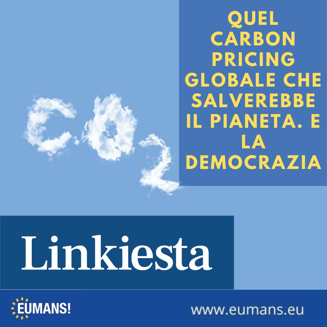Su <a href="/Linkiesta/">Linkiesta</a> <a href="/marcocappato/">Marco Cappato</a> e @GillaFiume raccontano "Perché abbiamo bisogno della riforma #EU del #carbon pricing", e di come #democrazia partecipativa e iniziative come <a href="/sgw_eu/">STOPGLOBALWARMING.EU</a> possono far diventare l'Europa leader nella lotta al #cambiamentoclimatico 👇
linkiesta.it/2021/11/carbon…