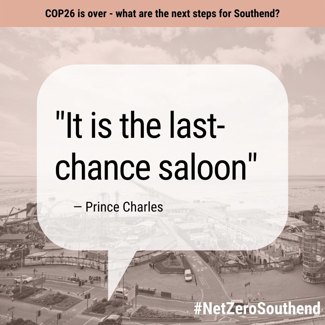 NetZeroRemedy's tweet photo. π£ "Quite literally it is the last-chance saloon. We must now translate fine words into still finer actions." - Prince Charles
β¨ Follow Southend's journey to #NetZeroSouthend by visiting https://t.co/6xm2GJnmpt https://t.co/9iYa72BldE