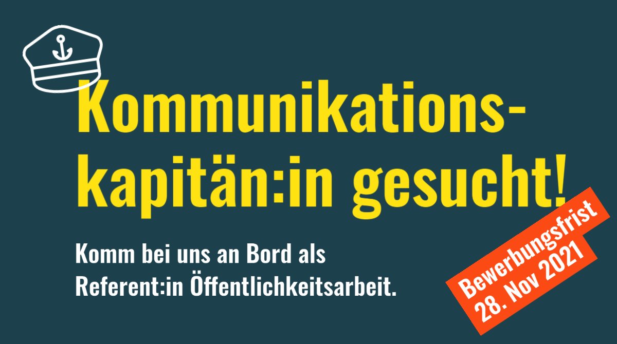 Komm an Bord! Für die Geschäftsstelle von <a href="/United4Rescue/">United4Rescue</a> in Berlin suchen wir eine Referent:in Öffentlichkeitsarbeit. Wir schicken Rettungsschiffe ins #Mittelmeer und helfen, Menschenleben aus #Seenot zu retten. Bewerbt euch bis Ende der Woche!
Alle Infos: united4rescue.com/download/U4R_A…