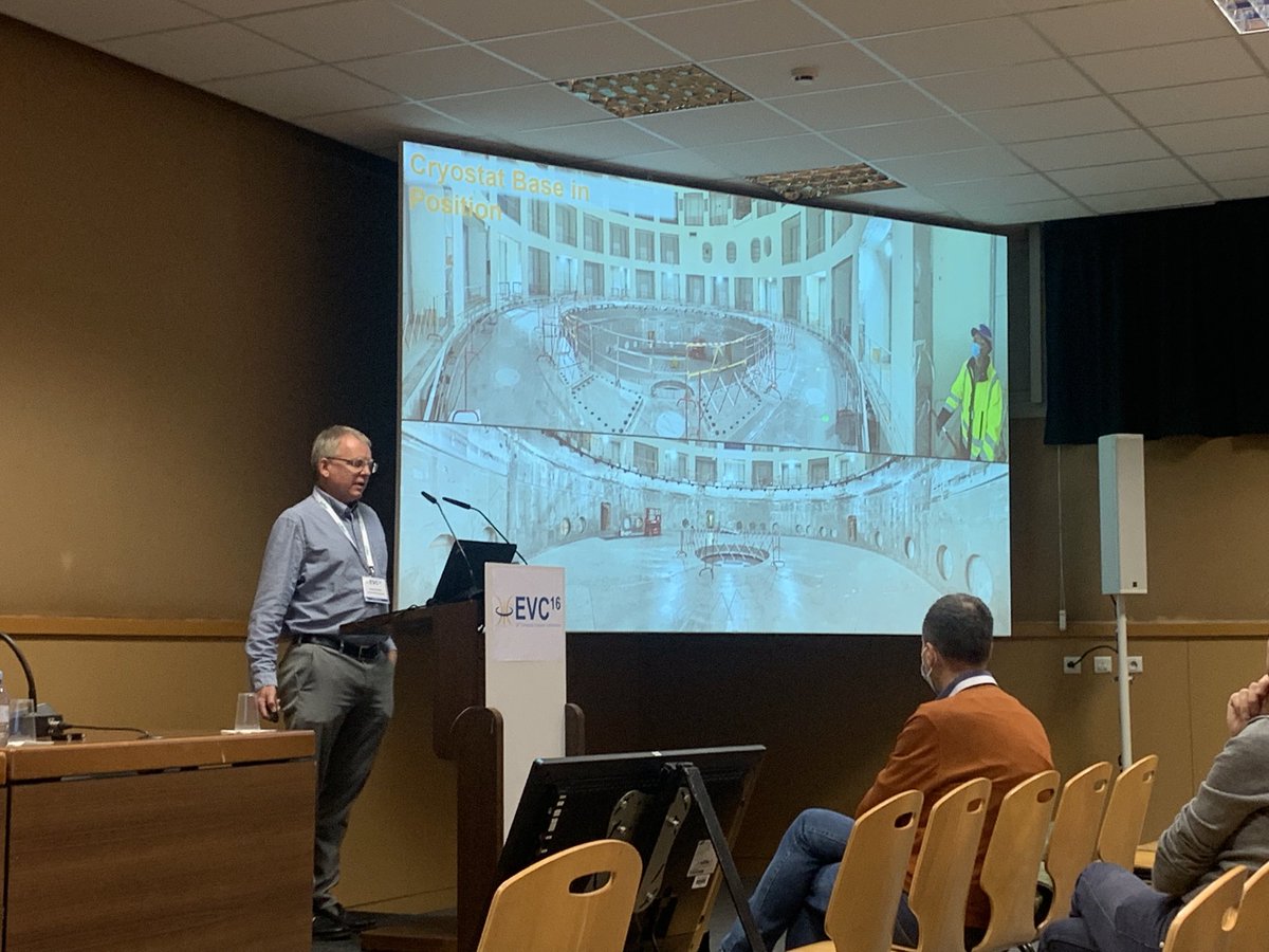 giordanisilvia's tweet photo. Dr Pearse explained all the technical challenges and achievements in making ITER, the world's largest complex vacuum system. Looking forward to visiting the site on Friday! #evc16 https://t.co/hHZCI7ycR5