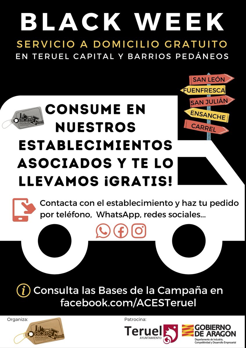 ACESTeruel (<a href="/acesteruel/">ACESTeruel</a>) ofrece servicio a domicilio gratuito con motivo del Black Friday 🚚

👉 Hasta el 27 de noviembre

ℹ️ Más información: bit.ly/3CQJ5pY

#Teruel #BlackFriday