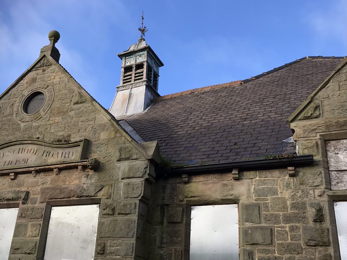 michael51185980's tweet photo. A selection of fine old buildings in Stanley. Many stand empty - like the 1891 school - and are desperately in need of attention before they are lost for good https://t.co/LEY8sS1miL