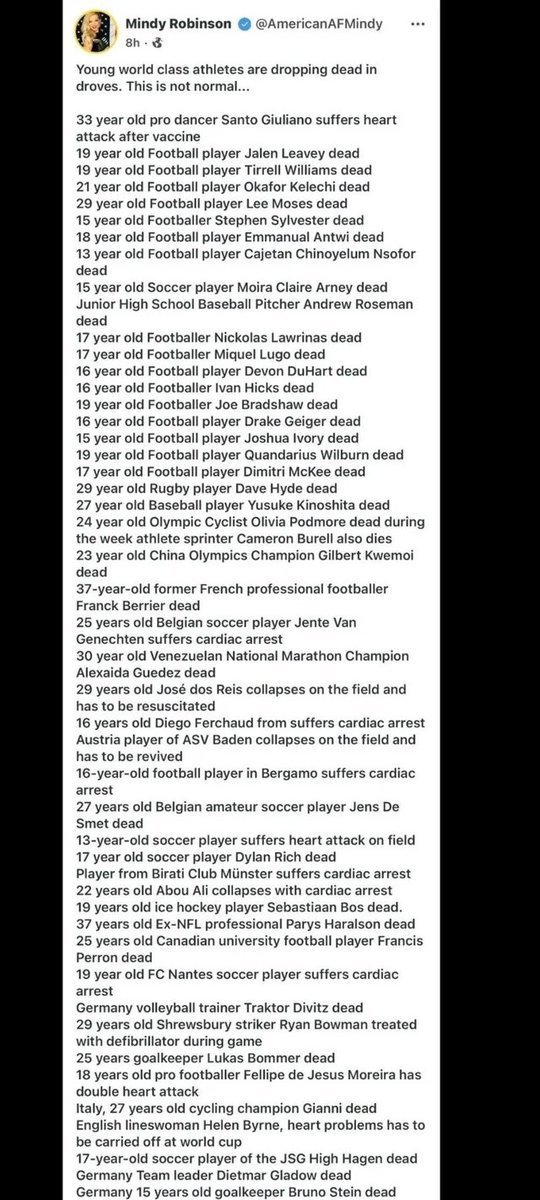 I played competitive football, rugby &amp; cricket for 38 years. In the veterans teams I played in, many were not in the best of shapes.

Not once have I seen anyone have a heart attack, or leave the pitch even if they were feeling ill, but amongst the young it  seems endemic.