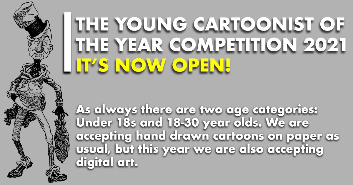 The 2021 Young Cartoonist of the Year competition is still open!
The deadline for entries is Wednesday 5 January 2022
Keep drawing!

Find out more: bit.ly/3G4ga4I

#YoungCartoonistofTheYear2021 #YoungCartoonistofTheYear #cartoonmuseum #cartoonmuseumuk
