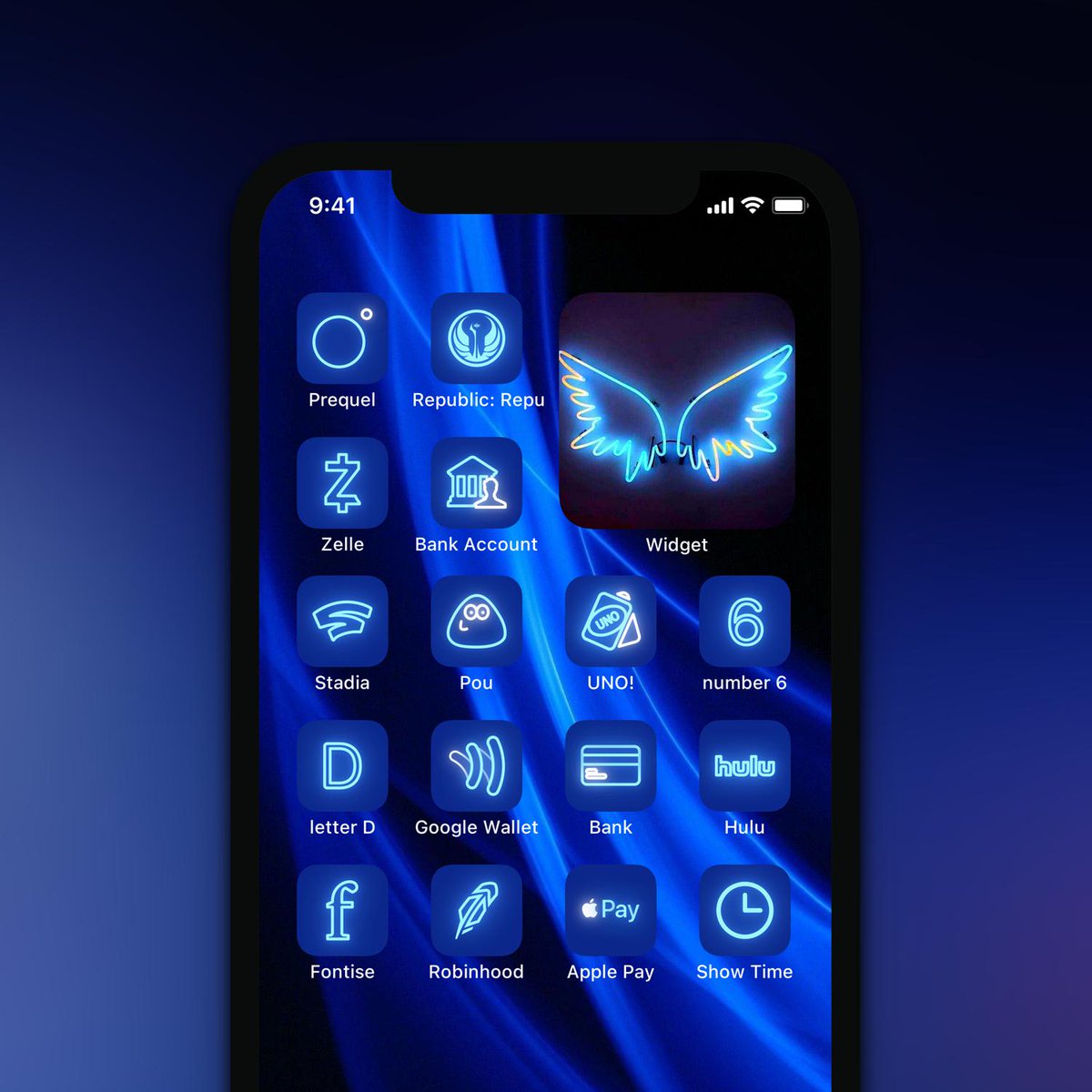 iOS14iconStudio's tweet photo. Fine-tune your iPhone and show off to your friends with a brand new neon home screen!🤙
https://t.co/w8wR0QfOGT

#ios15homescreeninspo #ios15homescreen #homescreen #iconaday #screenkit #screenkitapp https://t.co/uKdM9BthQx