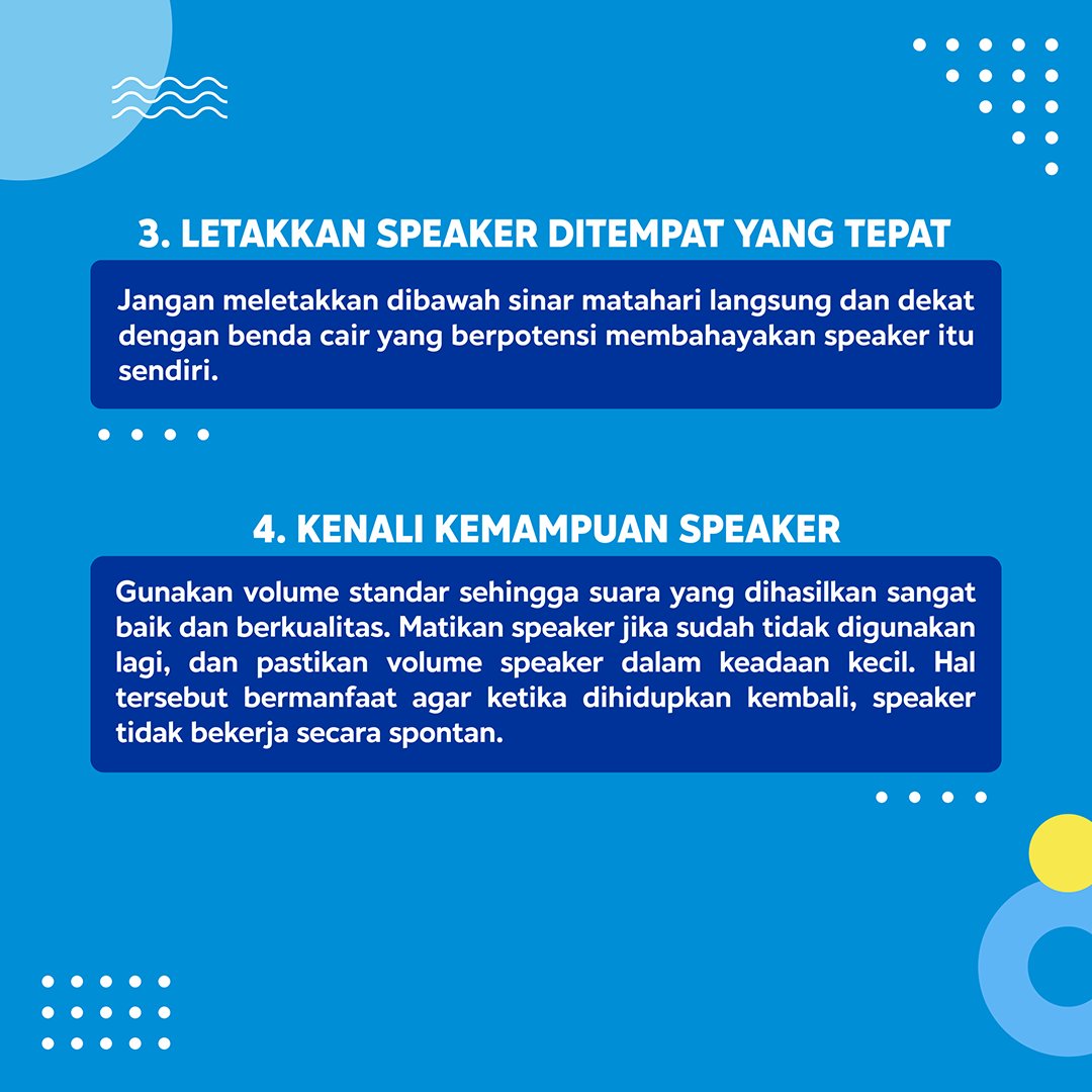 SoundcoreID's tweet image. Happy weekend semuanya!
Gimana sih cara merawat wireless speaker?

Mimin punya beberapa tips nih, yuk cekidot postingan diatas.

#soundcoreindonesia #soundcore #soundcoretws #tws #speakerberkualitas #earphonewireless #earphoneoriginal