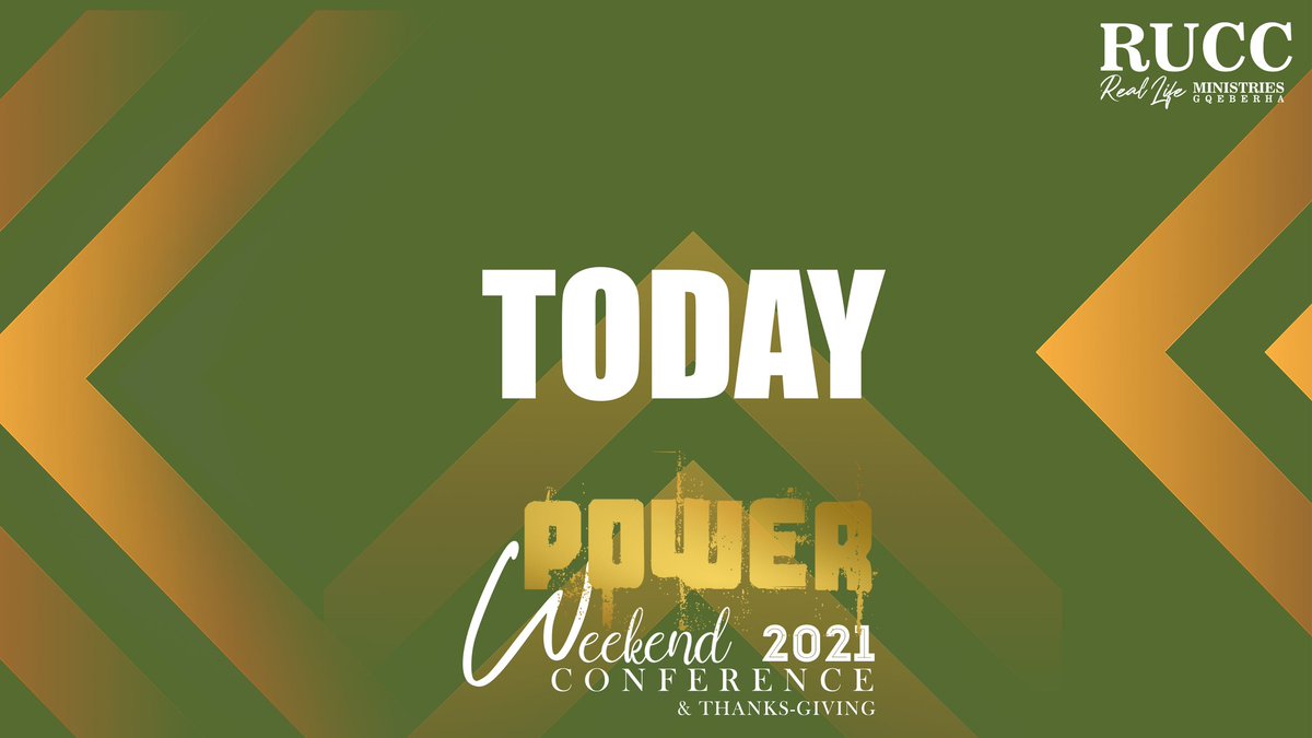 ruccgqeberha's tweet photo. The day we have all been waiting for has finally arrived!! The Power Weekend Conference 2021 begins TODAY!! ππΎπΊπΎπ
We're so excited that you'll be joining us at the service tonight at 18H30 PM at the RUCC PE Auditorium 23 Lindsay Road.
#PowerWeekendConference2021 #MegaNovember https://t.co/kcFOwQ5FNM