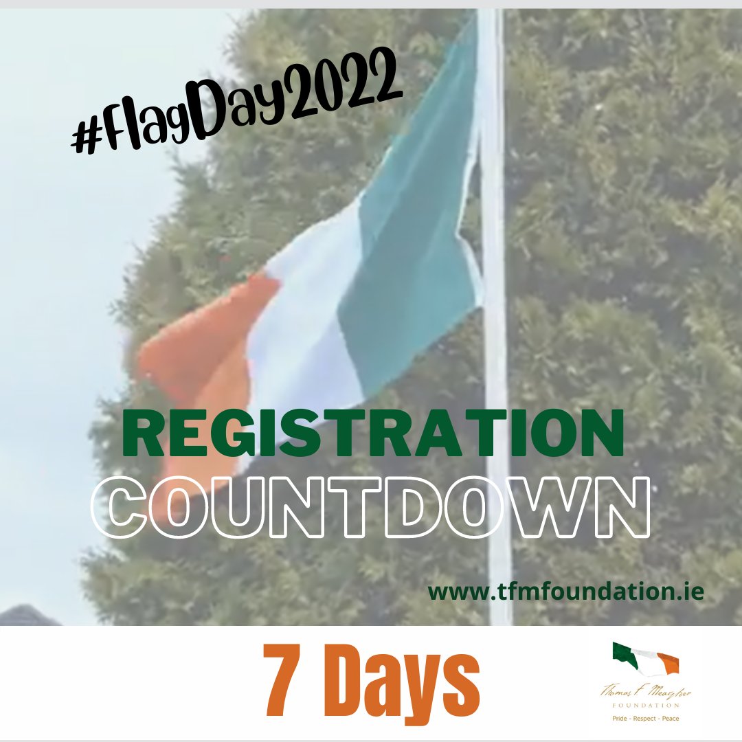 #FlagDay2022 takes place March 16th 🇮🇪 📢School Principals & Teachers 1⃣ week to go to register your school by 30th Nov! All 🇮🇪 flags are handmade to order by the same Irish company who produce flags for the Defence Forces. Don't miss out👇 FREE flag pack📧info@tfmfoundation.ie