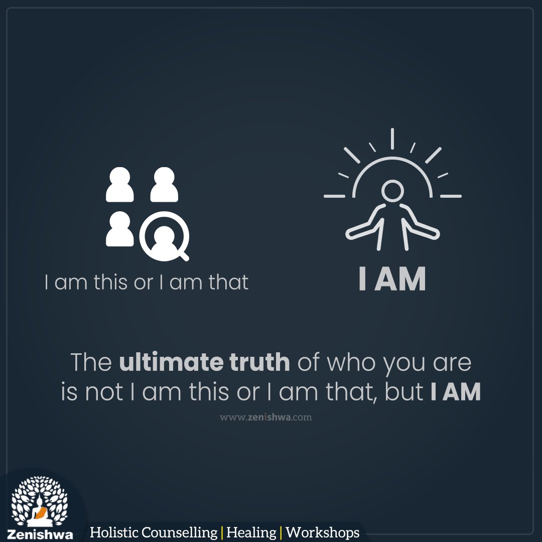 Zenishwa's tweet photo. The ultimate truth of who you are is not I am this or I am that, but I AM.
.
.
#Healing #InnerPeace #Spiritual #Spirituality #soulrealisation #Zenishwa #Quote #Qotd #DailyMotivation https://t.co/XEHSRW8BvI