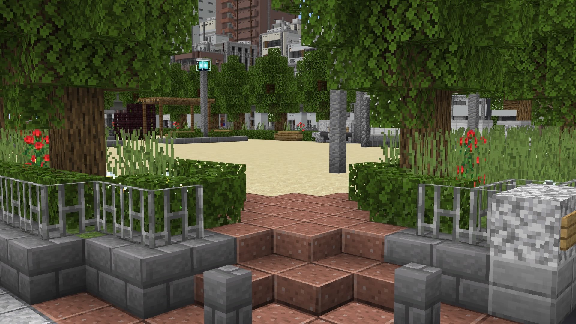 Twitter 上的 宝条みちる Minecraft Rt Rkmc2140 公園作りました 遊具やトイレ 倉庫なども設置してます Minecraft Minecraft建築コミュ 新嶋府 T Co Wzxhfnby7l Twitter