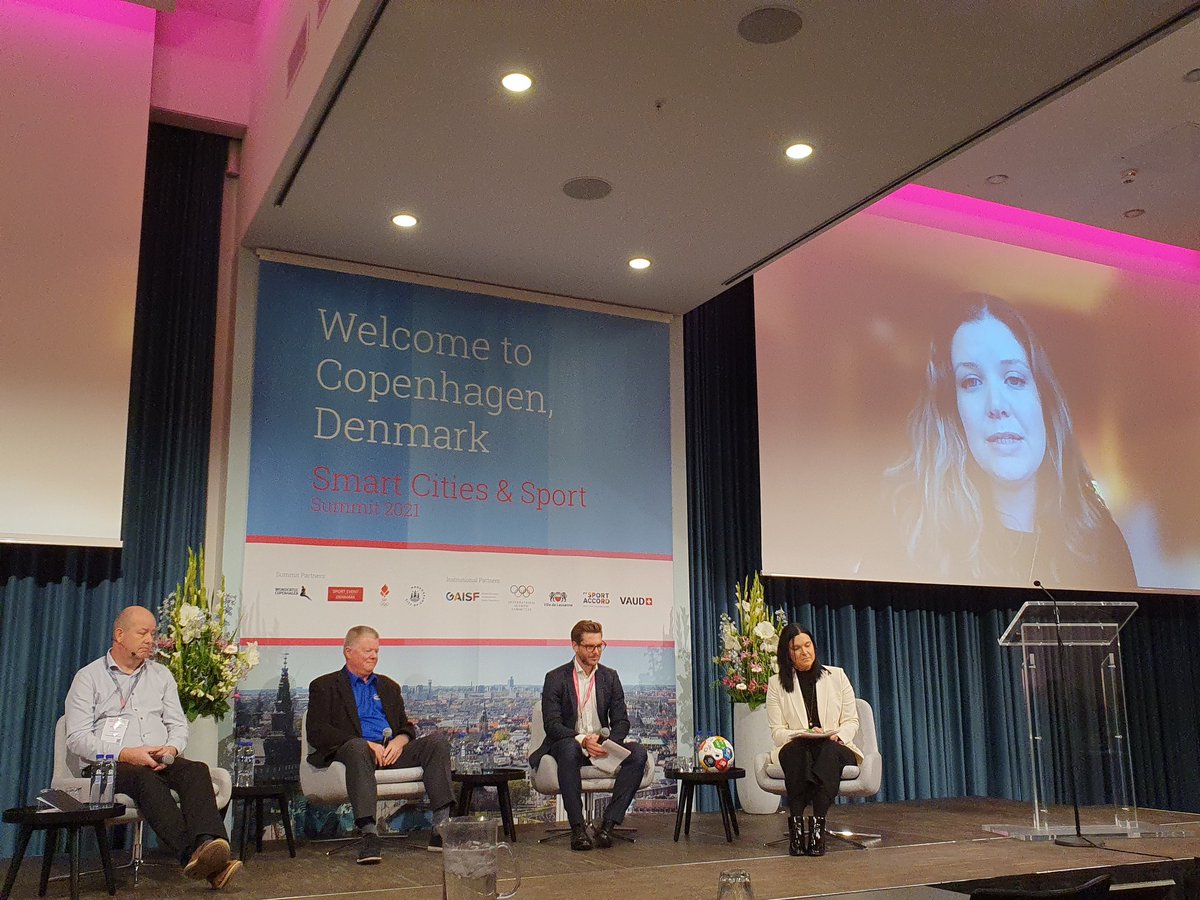 lauratiidla's tweet photo. @BirgitteNe from Innovation Norway sharing the Norwegian approach to hosting sport events:"Sustainability is not a pillar of our event organisation, it is the default principle underpinning  all of our values."  #ScandSsummit2021 @SmartCTandSport https://t.co/oMYfY77xF7